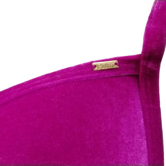 PINK Victoria Secret Velvet Swim Top (2 bras), Color block + Tie Dye Size L - Picture 7 of 11